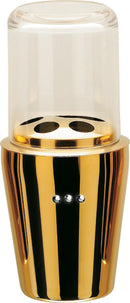 porta escova de dentes spa golden cristal