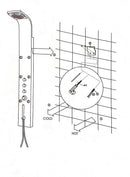 coluna de banho aço inox alto brilho