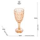 cj 6 taças cristal angel ambar 245ml