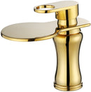 misturador dourado monocomando para lavatório