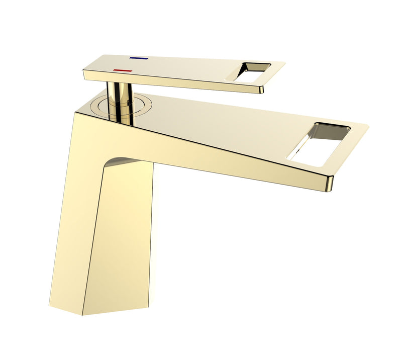 misturador dourado monocomando para lavatório