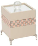 cubo laca nude com pedrarias - pequeno