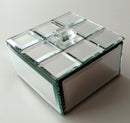 porta jóias espelho bisotê quadrado (10x10x6cm)