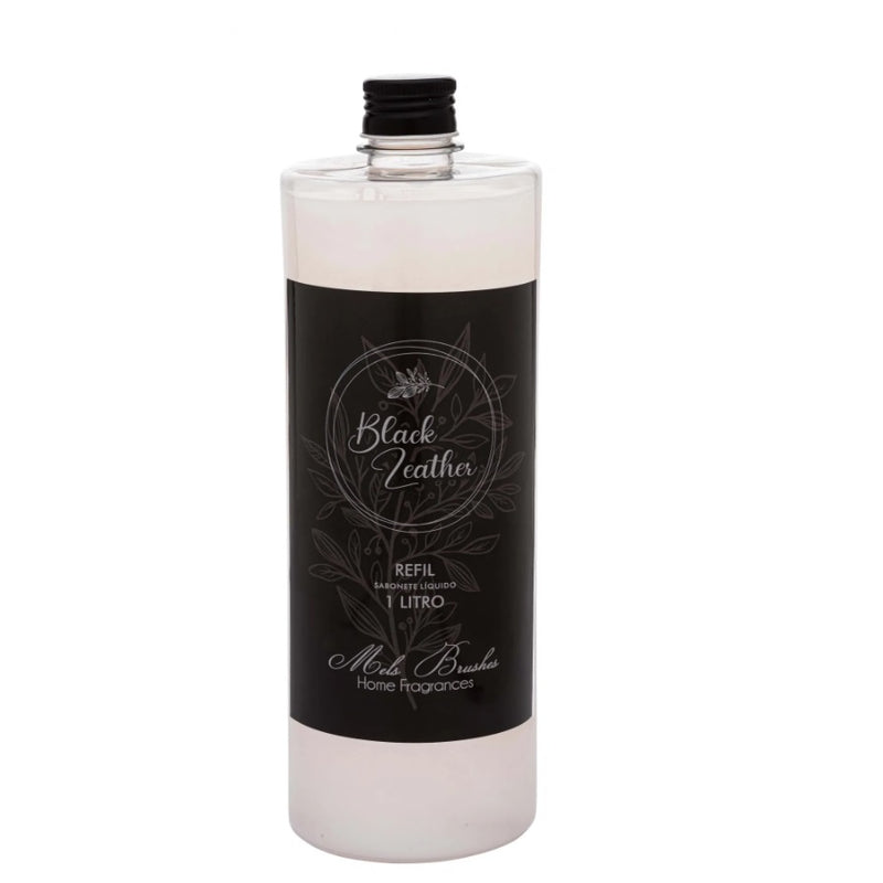 refil sabonete líquido perolado black leather - 1 litro