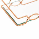 bandeja carol - rosê gold 15x25 cm