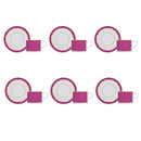 jogo 6 xícaras de café com pires- brasília- royal ruby