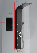 coluna de banho aço inox matte black