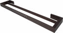 porta toalha barra dupla - matte brown