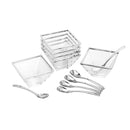 jogo bowls wolff torcello 12 peças com colheres aço inox/vidro